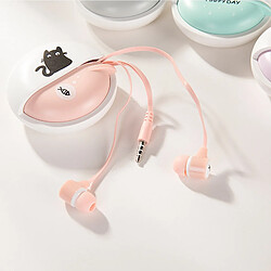 Avis GUPBOO Casque stéréo filaire avec microphone pour enfants filles casque dessin animé mignon Macaron chat adapté aux smartphones 3,5 mm