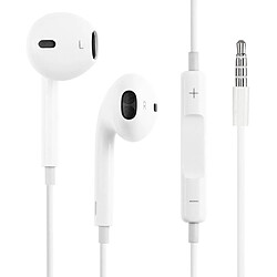 Écouteurs filaires Jack 3.5mm avec Micro et télécommande Apple Earpods Blanc