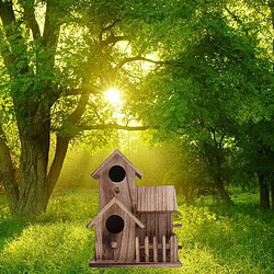 maison d'oiseau nid dox maison en bois nichoir maison d'oiseaux en bois décor de jardin 2 pas cher