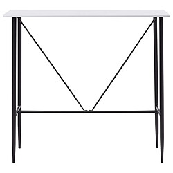 vidaXL Table de bar Blanc 120x60x110 cm MDF