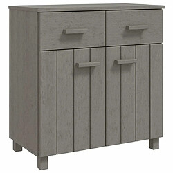 Maison Chic Buffet,Meuble de Rangement,commode pour salon,Cuisine HAMAR Gris clair 79x40x80 cm Bois massif de pin -MN27284