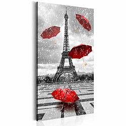 Paris Prix Tableau Imprimé Paris : Red Umbrellas 60x120cm