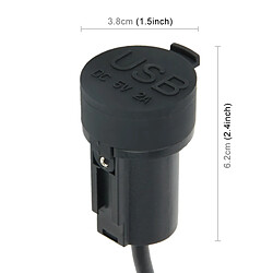 Wewoo Pour Smart Phones, Tablettes, GPS 5V Étanche Moto SAE vers USB Adaptateur de Câble Double Socket Port,