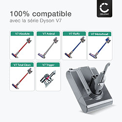 Avis Batterie pour Dyson V7 Batterie pour V7, V7 Motorhead, V7 Animal, V7 Trigger, V7 Cord Free, V7 Total Clean, SV11 (Dyson 968670-02) (21.6V, 2500mAh) de CELLONIC