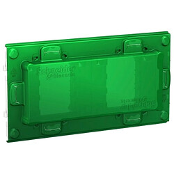 Schneider Electric support de fixation - 2 modules - avec protection de chantier - plastique - schneider unica nu7002pc