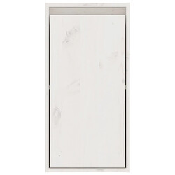 Avis Maison Chic Armoire murale,Meuble de Rangement,Armoire Suspendue Blanc 30x30x60 cm Bois de pin massif -MN37239