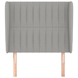 Avis Maison Chic Tête de lit scandinave avec oreilles,meuble de chambre Gris clair 93x23x118/128 cm Tissu -MN87672