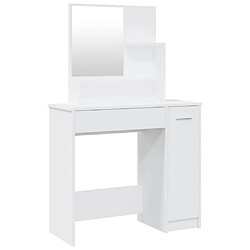 Helloshop26 Coiffeuse avec miroir 86,5 x 35 x 136 cm blanc 02_0006309