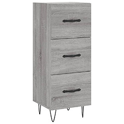 vidaXL Buffet Sonoma gris 34,5x34x90 cm Bois d'ingénierie