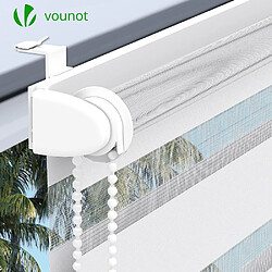 Vounot Store enrouleur jour nuit double 50x150cm Blanc pas cher