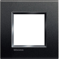 Ledkia Cadre Carré 2 Modules BTicino Living Light LNA4802BI Anthracite