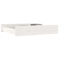 vidaXL Tiroirs de lit 2 pcs blanc Bois de pin massif pas cher