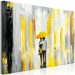 Paris Prix Tableau Imprimé Umbrella in Love Wide Yellow 80 x 120 cm 