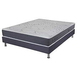 Ebac Matelas mousse + Sommier Omega Volcan 160x200 Majorca - H. 23 cm - Soutien ferme 