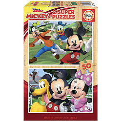 Educa Borras 2 supers puzzles mickey 50p bois 