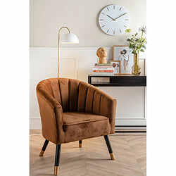 Avis Present Time Fauteuil Royal effet velours - 1 place - Chocolat gourmand