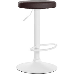 Non Tabouret de bar Ponte simili cuir blanc 