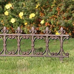 Esschert Design Bordure de jardin en fonte Fleur de lys.