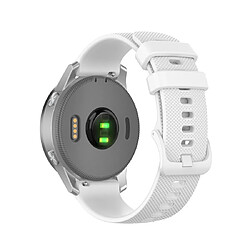 Wewoo Bracelet pour montre connectée de remplacement Smartwatch en silicone Garmintaille 20 mm universel blanc 