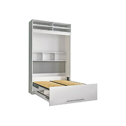 Avis Inside 75 Lit escamotable LUTECIA surmeuble 140 x 190 cm profondeur 50 cm blanc mat