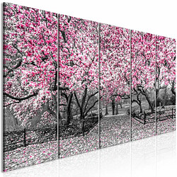 Paris Prix Tableau 5 Panneaux Magnolia Park Narrow Pink 80 x 200 cm 