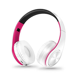 Wewoo Casque sans fil Bluetooth Écouteur Stéréo Pliable Sport Microphone Lecteur MP3 mains libres (Rose noire)