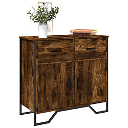 vidaXL Buffet chêne fumé 79,5x35,5x74,5 cm bois d'ingénierie