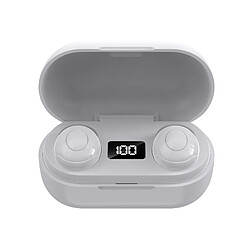 Chrono Écouteurs sans fil, écouteurs intra-auriculaires Bluetooth 5.0, micros intégrés étanches IPX6 pour des appels clairs(Blanc) 