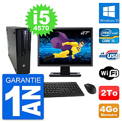 PC HP ProDesk 400 G1 SFF Ecran 27" i5-4570 RAM 4Go Disque 2To Windows 10 Wifi · Occasion 