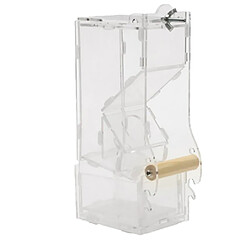 grand transparent acrylique pet perroquet oiseau automatique cage accessoires diy feeder single Cage Feeder