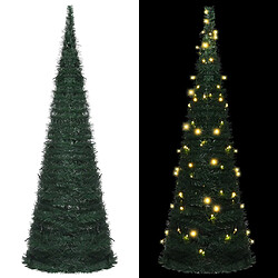 vidaXL Sapin de Noël artificiel pré-éclairé avec guirlandes vert 180cm 