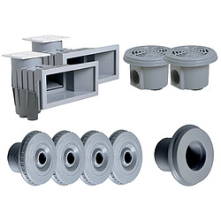 Kit pièces à sceller Gris Clair pour piscine 10 x 5 m - Hayward