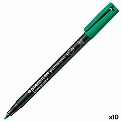 Marqueur permanent Staedtler Lumocolor 313-5 M Vert (10 Unités) 