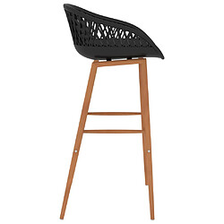 Avis vidaXL Chaises de bar lot de 4 noir