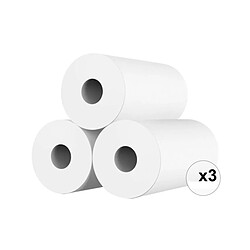 TechKidz Lot de 3 Rouleaux d'Impression pour Appareil Photo Blanc