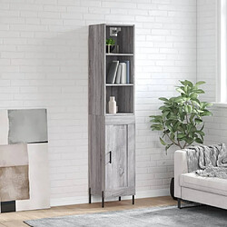 Maison Chic Buffet,Meuble de Rangement,commode pour salon,Cuisine Sonoma gris 34,5x34x180 cm Bois d'ingénierie -MN34683