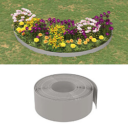 vidaXL Bordures de jardin 2 pcs gris 10 m 20 cm polyéthylène