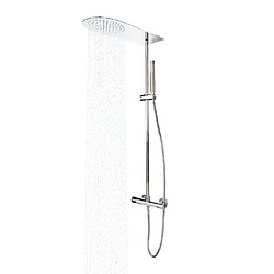 Colonne de douche design avec mitigeur thermostatique Pommeau et douchette