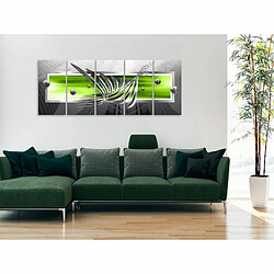 Paris Prix Tableau 5 Panneaux Silver Wings Narrow Green 80 x 200 cm