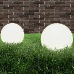 vidaXL Lampe à LED sous forme de boule 2 pcs Sphérique 40 cm PMMA