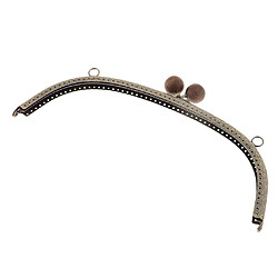 24.5cm arc en métal cadre baiser fermoir serrure perle tête sac de bricolage sac café