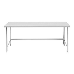 Helloshop26 Table de travail acier inoxydable inox - 200 x 90 cm - capacité de 100 kg - professionnel 14_0005121 pas cher