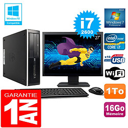 PC HP Compaq 8300 SFF Core I7-2600 Ram 16Go Disque 1 To Wifi W7 Ecran 27" - Occasion