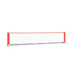 vidaXL Filet de tennis Noir et rouge 500x100x87 cm Polyester