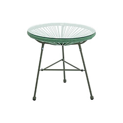 Vente-Unique Table de jardin en fils de résine tressés - Kaki - ALIOS III de MYLIA