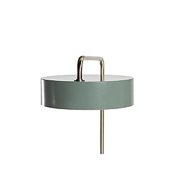 Avis Vente-Unique Lampe à poser style vintage - Métal - H. 40 cm - Vert olive et doré - OTILIE