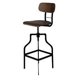 Rendez Vous Deco Chaise de bar Retro bois 66/85 cm 