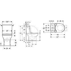 Pack WC au sol compact complet RENOVA Geberit 501859001