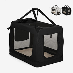 BELLA PET Sac de transport en tissu pliable pour chiens et chats de taille moyenne 78x53,5x58cm Oliver XL | Noir