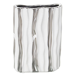 Vase Alexandra House Living Blanc Argenté Céramique 19 x 8 x 25 cm